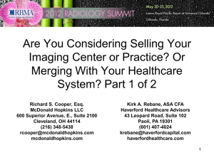 Are You Considering Selling Your Imaging Center or Practice? Or