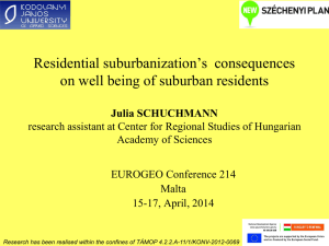 Residential suburbanization`s consequences on well being