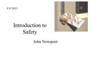 Introduction to Safety - USMWF, United Support and Memorial for
