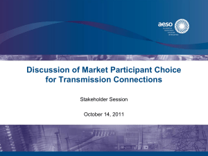 AESO Market Participant Choice Stakeholder Presentation