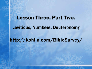 Presentation Three-B: The Laws of Moses