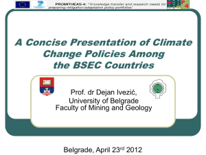 A Concise Presentation of Climate Change Policies