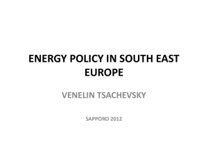ENERGY POLICY IN SOUTH EAST EUROPE