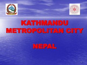 Urban Risks of Kathmandu City - SAARC Disaster Management