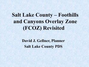 Foothills and Canyons Overlay Zone Revisited