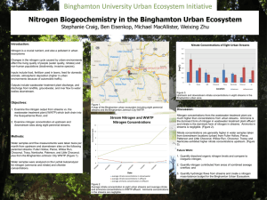 Nitrogen Biogeochemistry in the Binghamton Urban Ecosystem