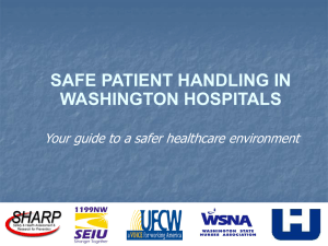 SAFE PATIENT HANDLING - Washington State Hospital Association