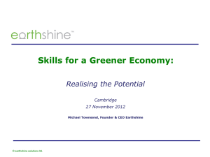 Michael Townsend Greener Skills Presentation