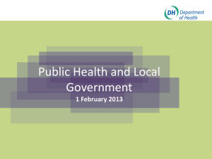 Public Health and Local Government
