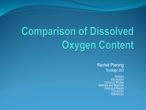 Comparison of Dissolved Oxygen Content
