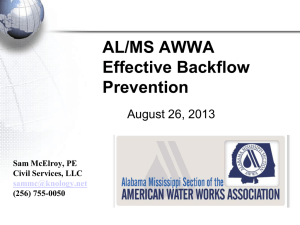 Backflow Prevention - AL/MS Section of AWWA