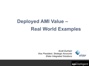 Deployed AMI Value – Real World Examples Scott