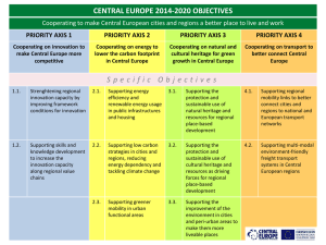 central europe 2014-2020 objectives