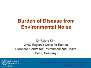 Burden of disease from environmental noise