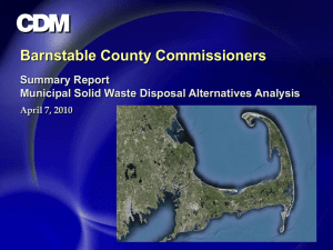 Municipal Solid Waste Disposal Alternatives Analysis