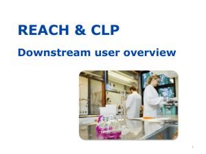 REACH and CLP Downstream user overview - ECHA