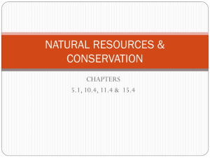 NATURAL RESOURCES & CONSERVATION