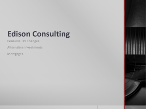 Edison Consulting - Pensions Tax Changes, Alternative Investments