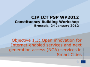 CIP ICT PSP WP2012 Constituency Building Workshop