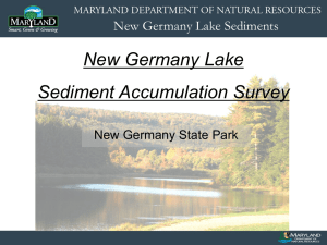New Germany Lake Sediment Accumulation Survey