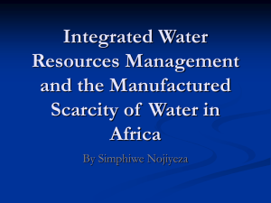 Integrated Water Resources Management and the Manufactured