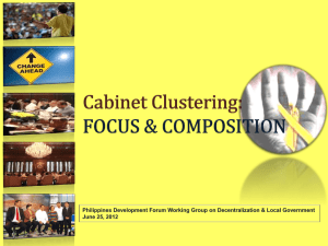 Cabinet Clustering (DBM) - Philippines Development Forum
