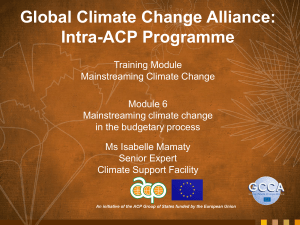 Module 6 - Budget - Global Climate Change Alliance