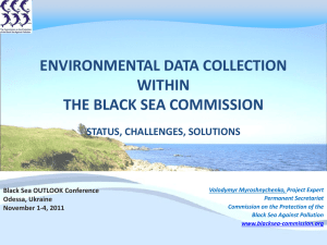 Environmental data collection within the Black Sea Commission