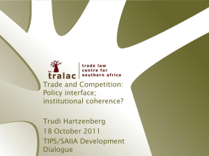 Trade and comeptition Trudi Hartzenberg