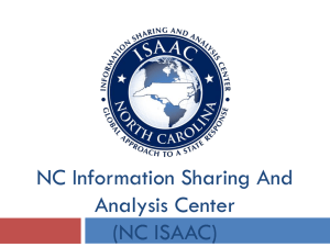 "Information Sharing and Analysis Center" (ISAAC)