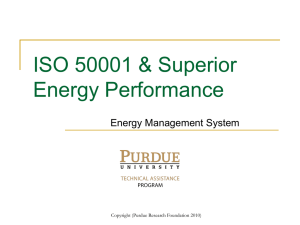 ISO 50001 & Superior Energy Performance