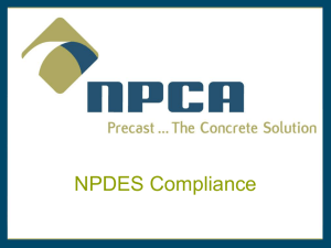 NPDES Water Quality Issues for Precast