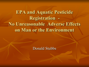 Don Stubbs (U.S. EPA) - Registration of Aquatic Herbicides