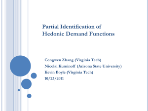 Partial Identification of Hedonic Demand Function
