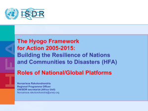 Developing a Disaster Risk Reduction Strategy