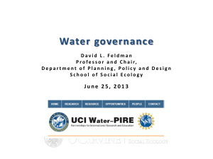 4_Feldman_PIRE.governance_feldman - UCI Water-PIRE