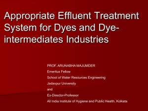 Appropriate Effluent Treatment System for Dyes and Dye