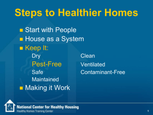 Steps to Healthier Houses