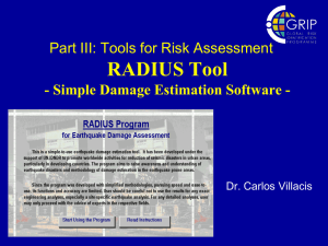 Presentation on the RADIUS Tool for Earthquake