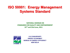 ISO 50001: Energy Management Systems Standard