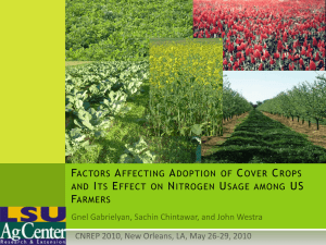 Factors affecting cover crop adoption