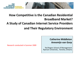 How Competitive is the Canadian Residential Broadband Market?