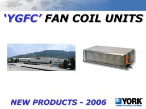 `YGFC` FAN COIL UNITS NEW PRODUCTS