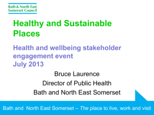 Presentation - Healthy and Sustainable Places