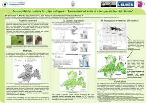 Susceptibility models for pipe collapse in loess