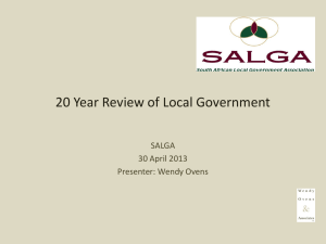 20 Year Review of Local Government