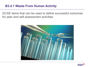Ppt B3.4.1 Waste from human activity