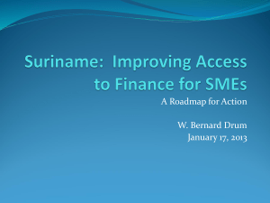 Suriname: Improving Access to Finance for SMEs