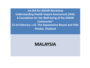 Malaysia - HIA in ASEAN