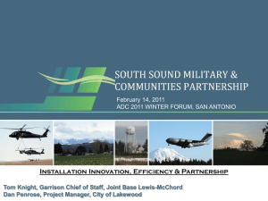 SOUTH SOUND MILITARY & COMMUNITIES PARTNERSHIP